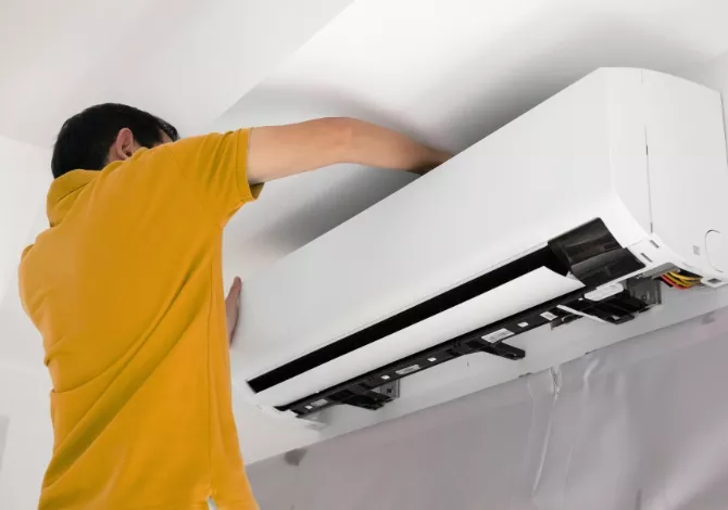 professional ac repair services technician fixing AC system